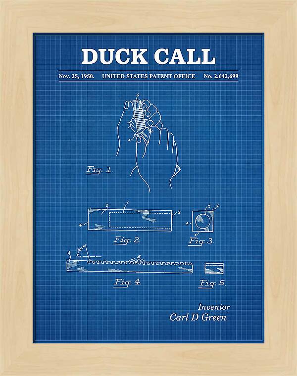 Duck Call Blueprint Patent Us2642699a