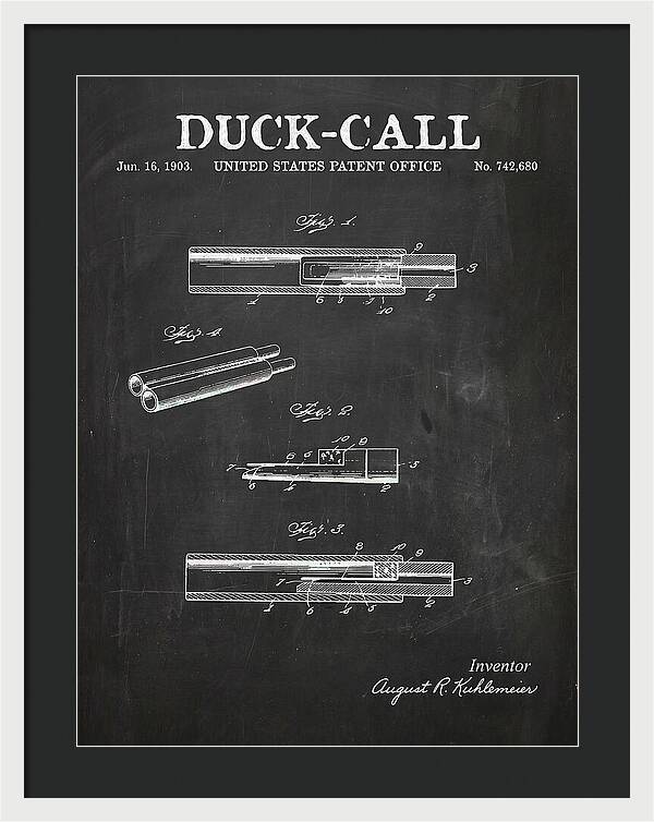 Duck Call Chalkboard Patent Us742680a