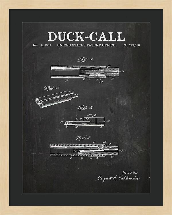 Duck Call Chalkboard Patent Us742680a