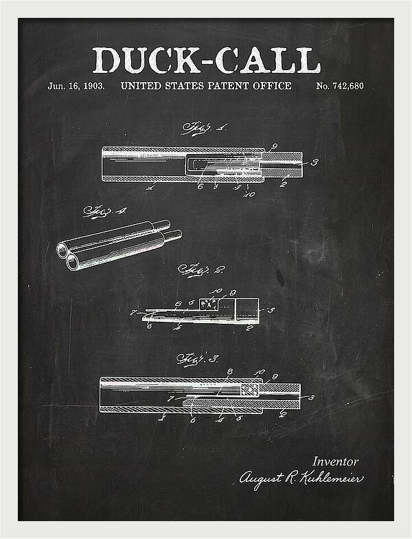 Duck Call Chalkboard Patent Us742680a