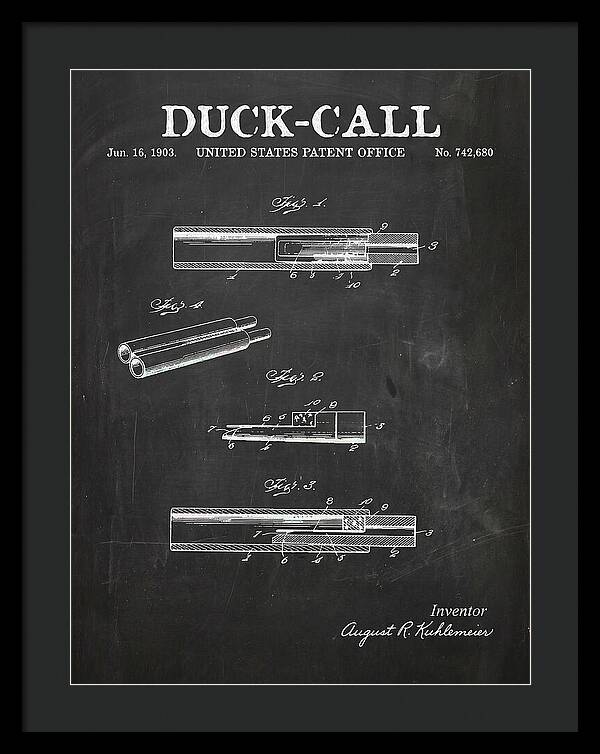 Duck Call Chalkboard Patent Us742680a