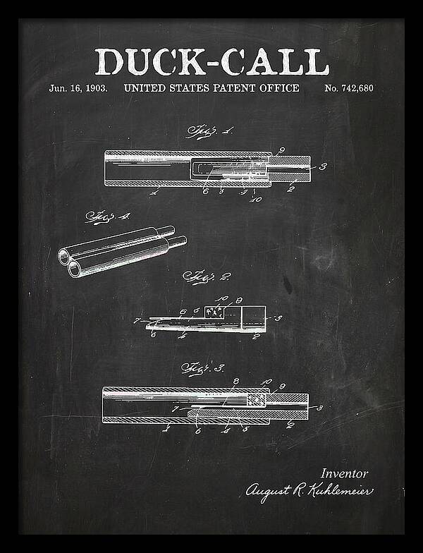 Duck Call Chalkboard Patent Us742680a