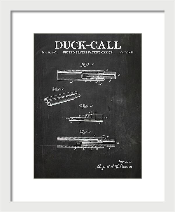 Duck Call Chalkboard Patent Us742680a
