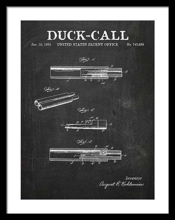 Duck Call Chalkboard Patent Us742680a