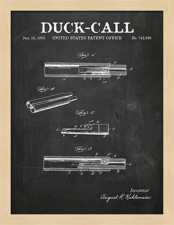 Duck Call Chalkboard Patent Us742680a