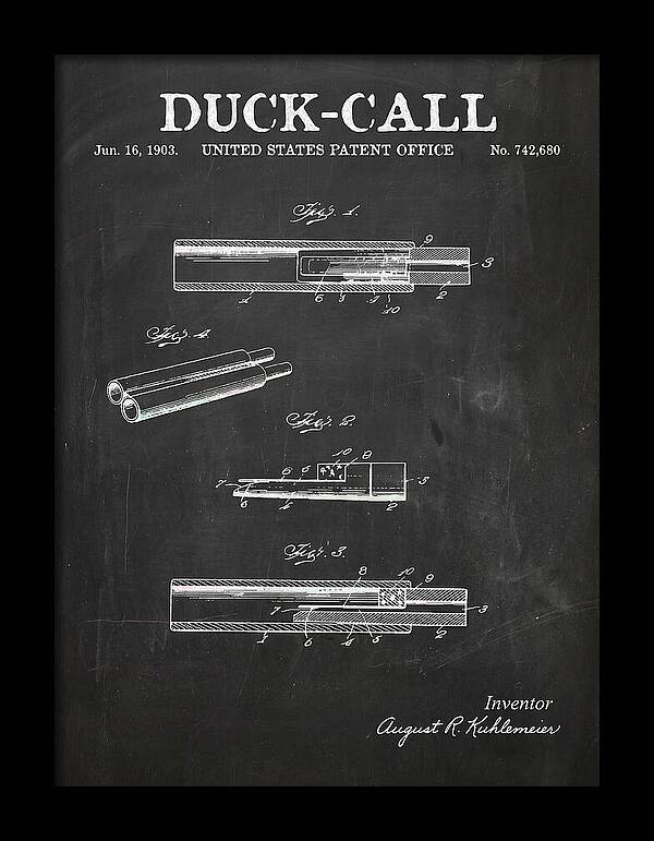 Duck Call Chalkboard Patent Us742680a