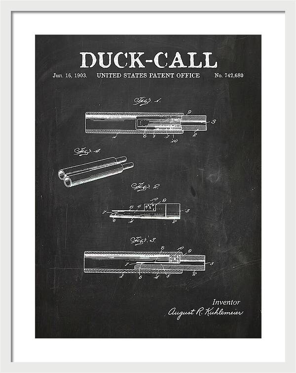 Duck Call Chalkboard Patent Us742680a