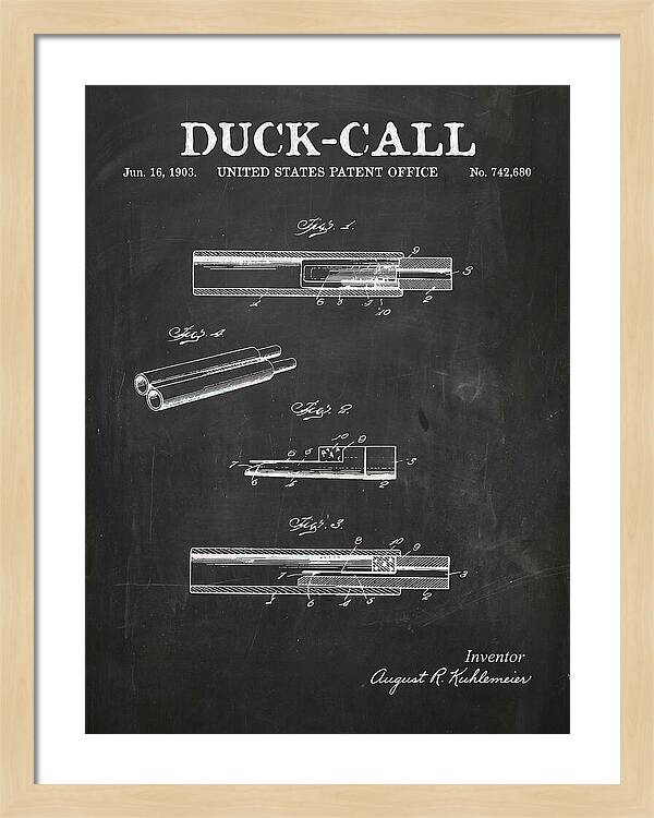 Duck Call Chalkboard Patent Us742680a