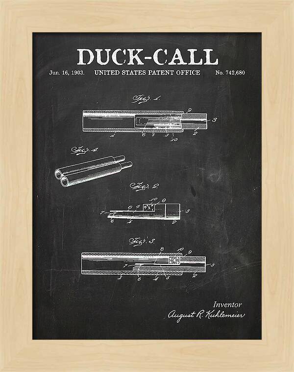 Duck Call Chalkboard Patent Us742680a