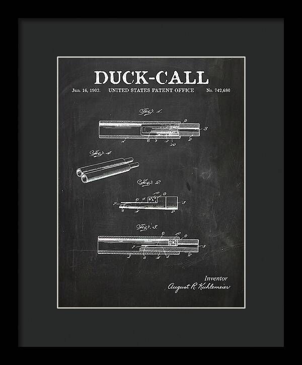 Duck Call Chalkboard Patent Us742680a