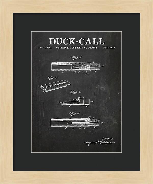 Duck Call Chalkboard Patent Us742680a