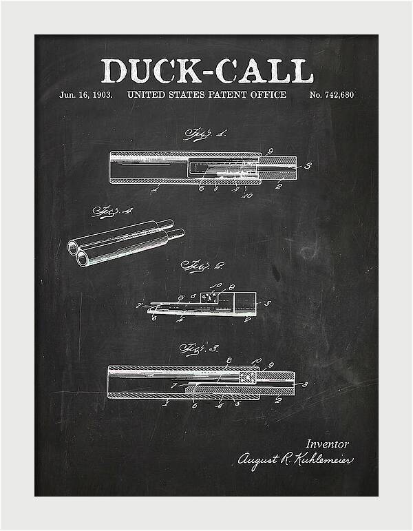 Duck Call Chalkboard Patent Us742680a