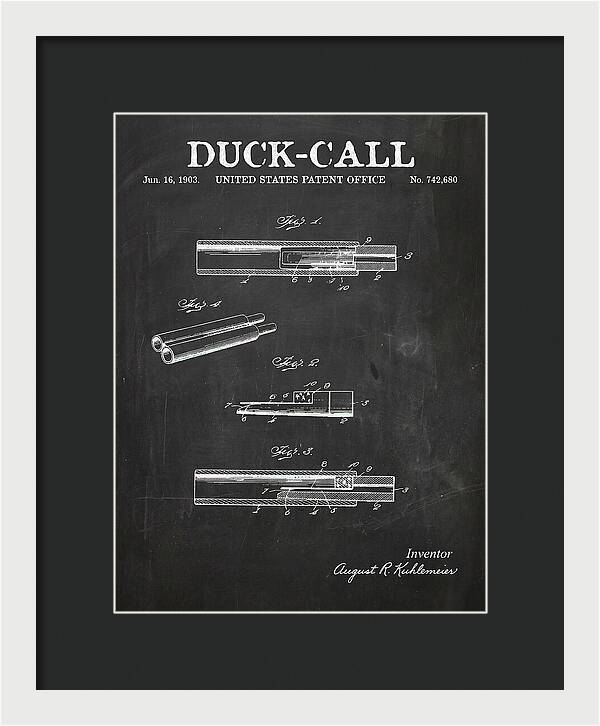Duck Call Chalkboard Patent Us742680a