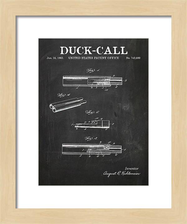 Duck Call Chalkboard Patent Us742680a