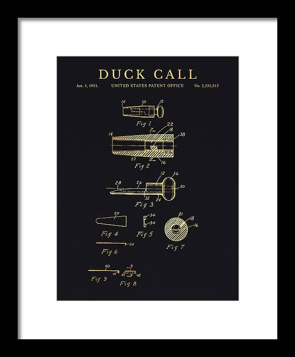 Duck Call Gold Patent Us2555813a