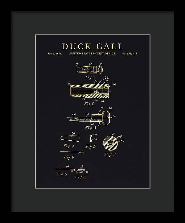 Duck Call Gold Patent Us2555813a