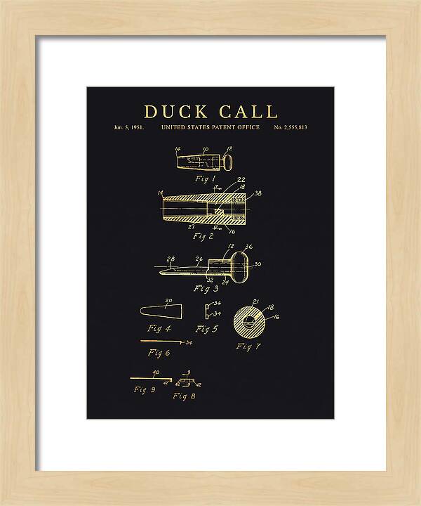 Duck Call Gold Patent Us2555813a