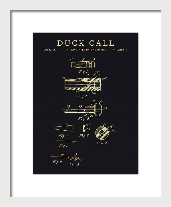Duck Call Gold Patent Us2555813a