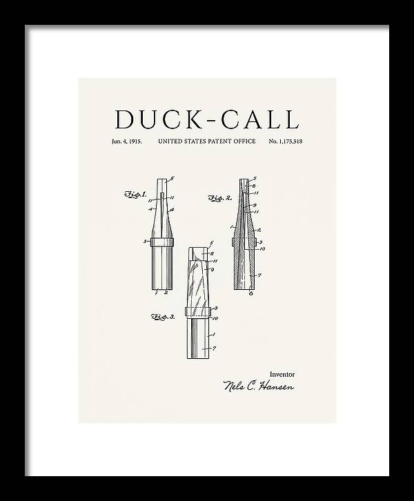 Duck Call Minimalist Patent Us1175518a