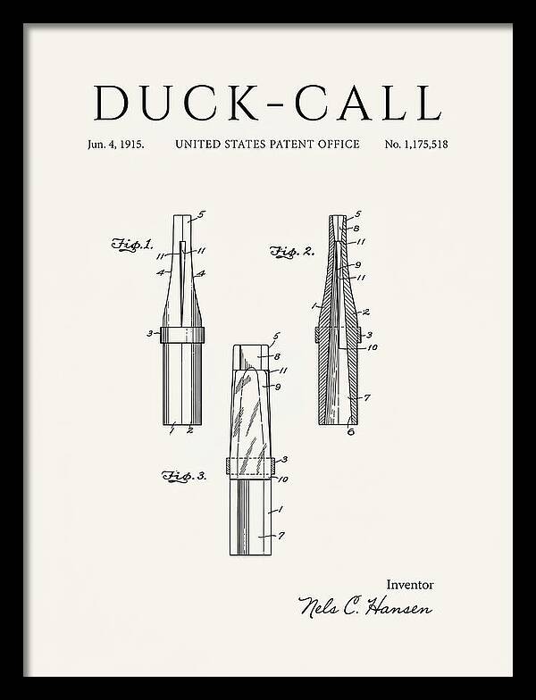 Duck Call Minimalist Patent Us1175518a