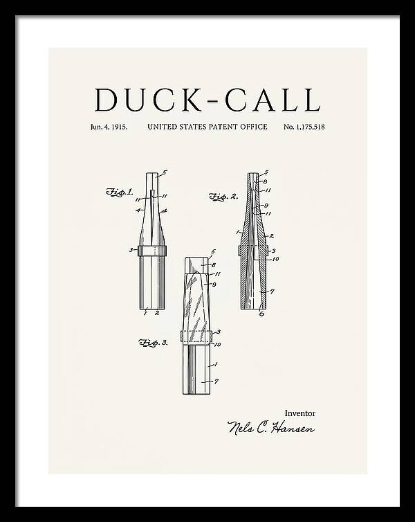 Duck Call Minimalist Patent Us1175518a