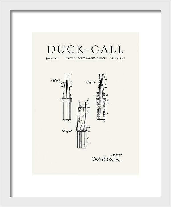 Duck Call Minimalist Patent Us1175518a