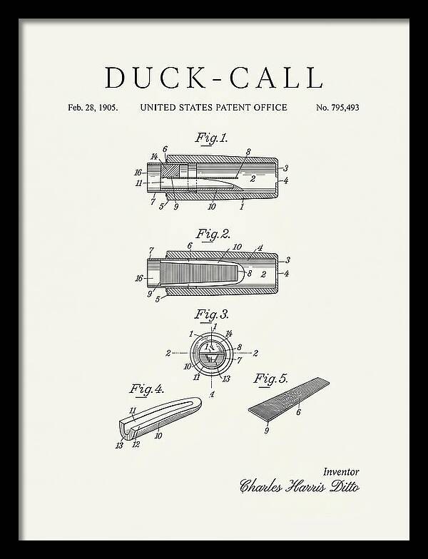 Duck Call Minimalist Patent Us795493a