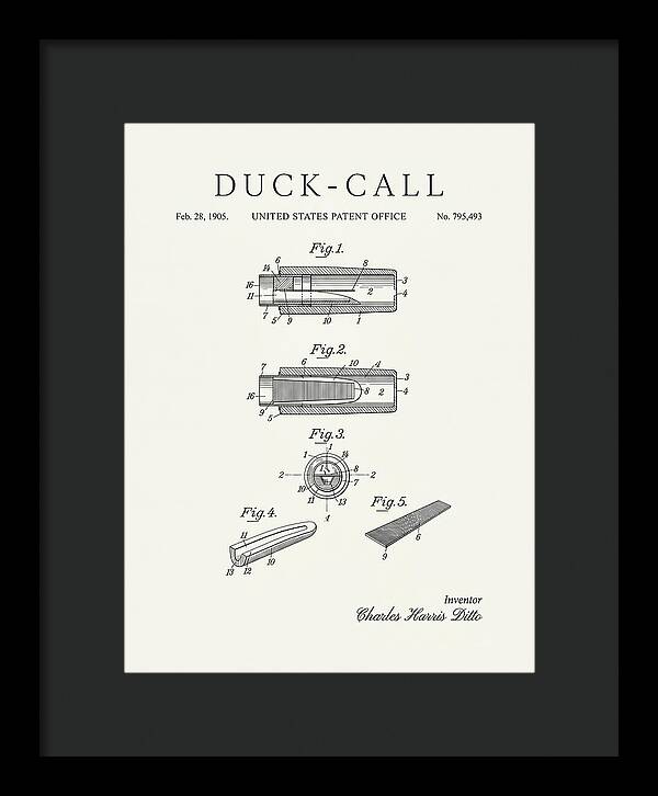 Duck Call Minimalist Patent Us795493a