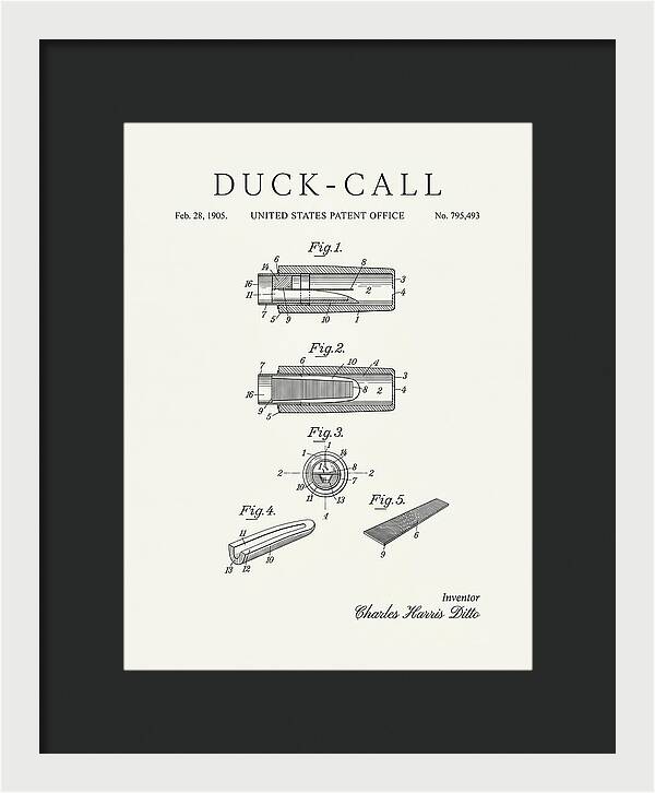 Duck Call Minimalist Patent Us795493a