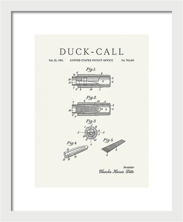 Duck Call Minimalist Patent Us795493a