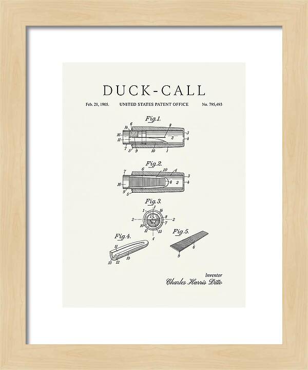 Duck Call Minimalist Patent Us795493a