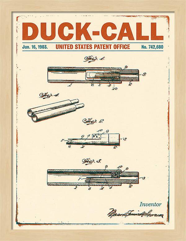 Duck Call Retro Patent Us742680a