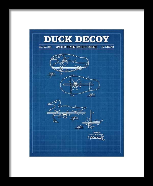 Duck Decoy Blueprint Patent Us1437764a