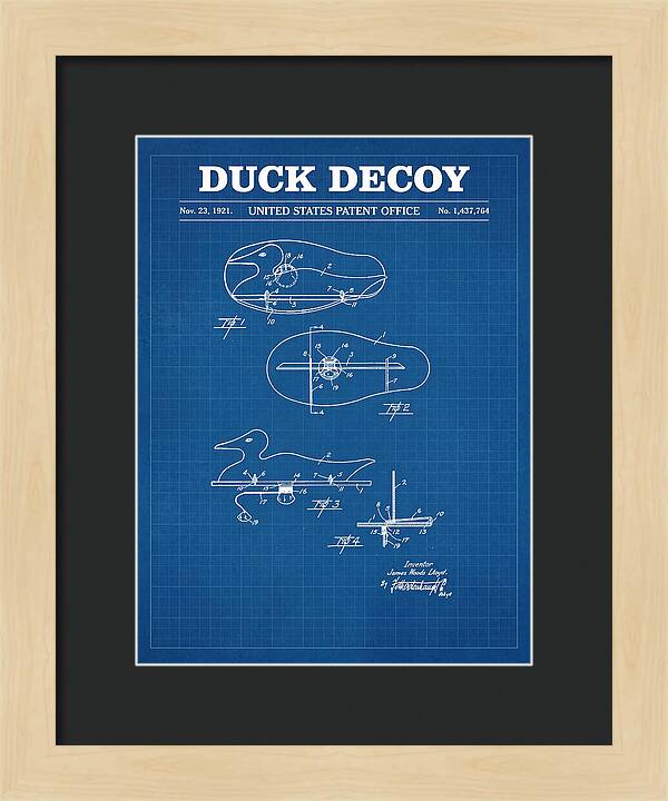 Duck Decoy Blueprint Patent Us1437764a