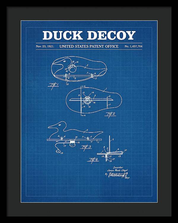Duck Decoy Blueprint Patent Us1437764a