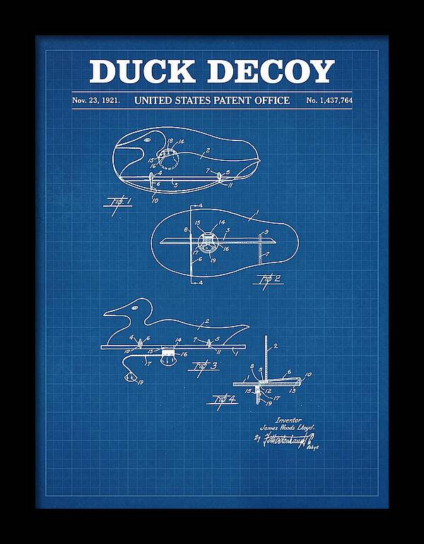 Duck Decoy Blueprint Patent Us1437764a