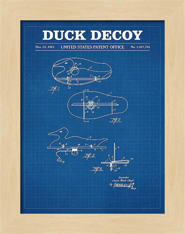 Duck Decoy Blueprint Patent Us1437764a