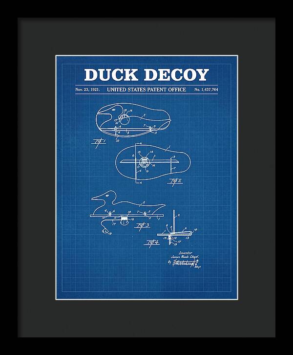 Duck Decoy Blueprint Patent Us1437764a