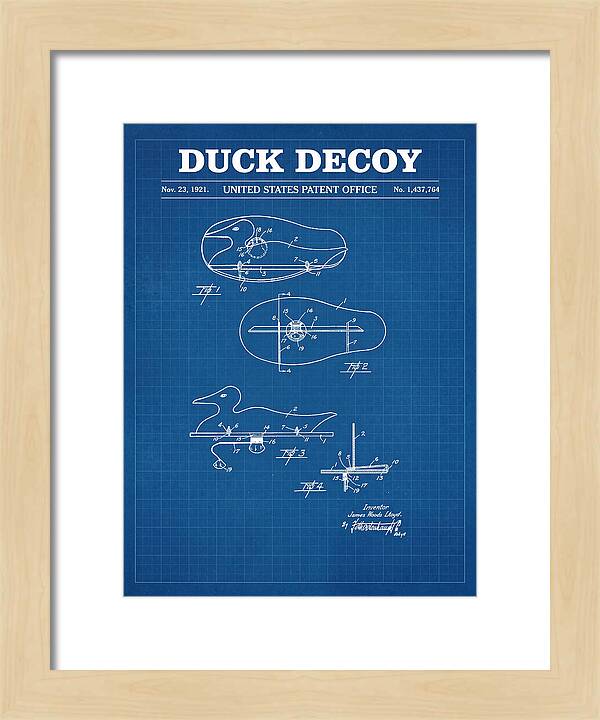 Duck Decoy Blueprint Patent Us1437764a