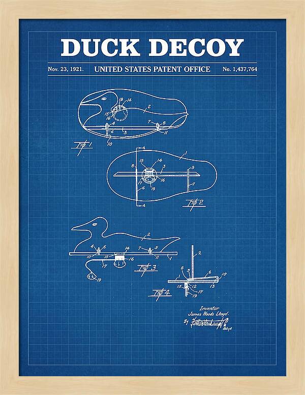 Duck Decoy Blueprint Patent Us1437764a