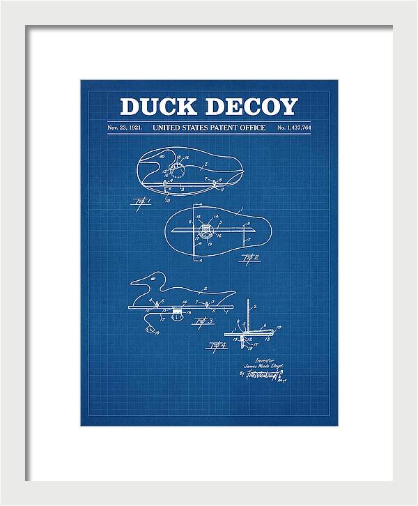 Duck Decoy Blueprint Patent Us1437764a