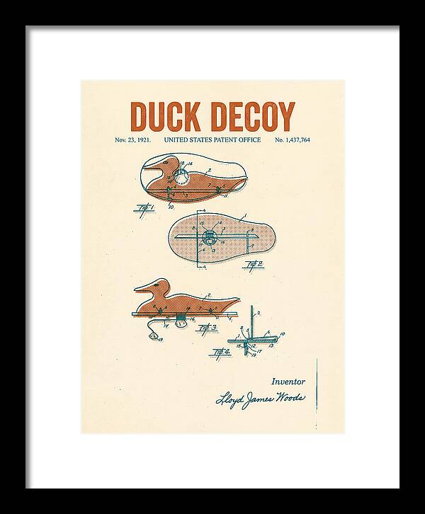Duck Decoy Retro Patent Us1437764a