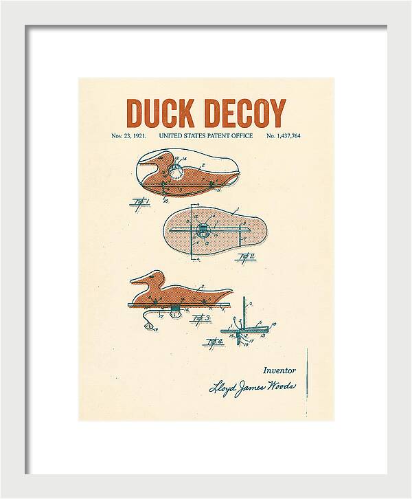 Duck Decoy Retro Patent Us1437764a