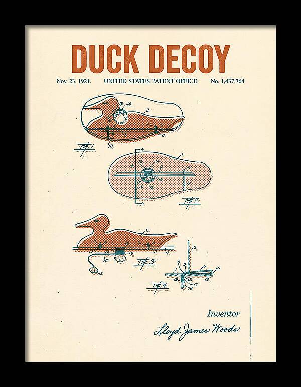 Duck Decoy Retro Patent Us1437764a