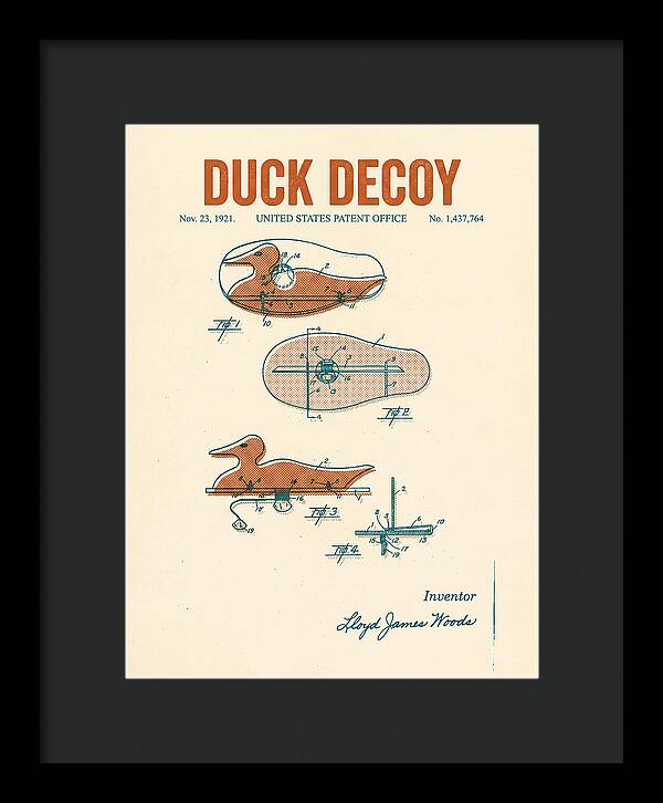 Duck Decoy Retro Patent Us1437764a