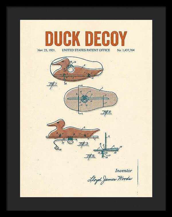 Duck Decoy Retro Patent Us1437764a