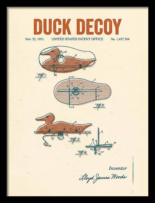 Duck Decoy Retro Patent Us1437764a