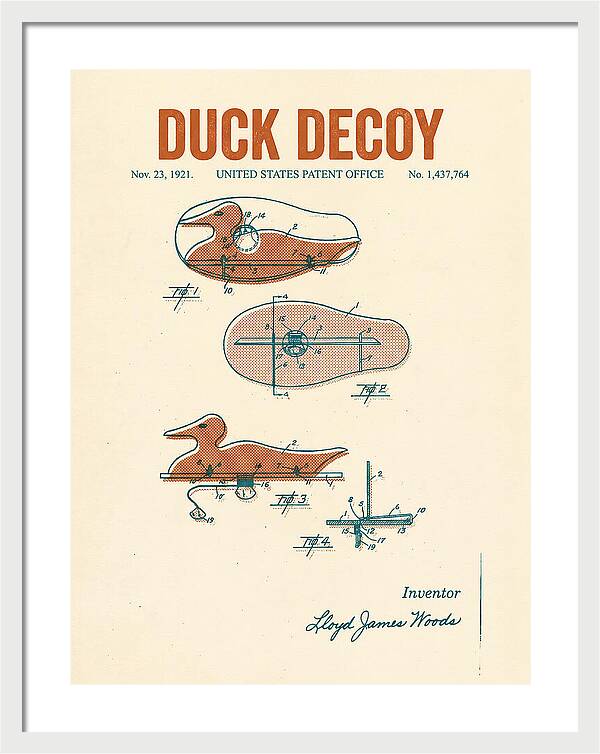 Duck Decoy Retro Patent Us1437764a