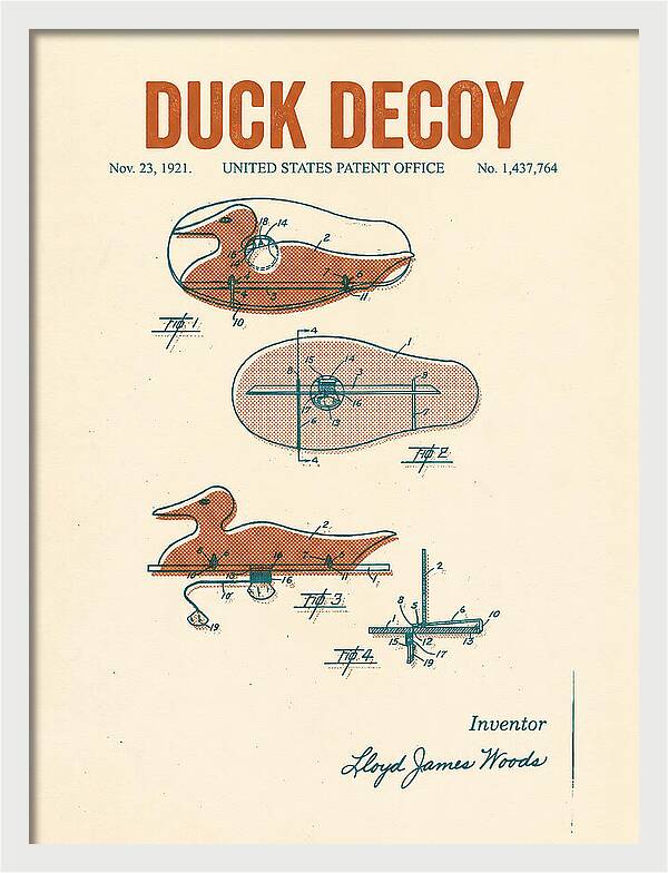Duck Decoy Retro Patent Us1437764a
