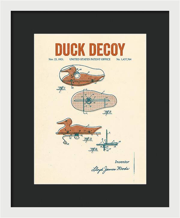 Duck Decoy Retro Patent Us1437764a
